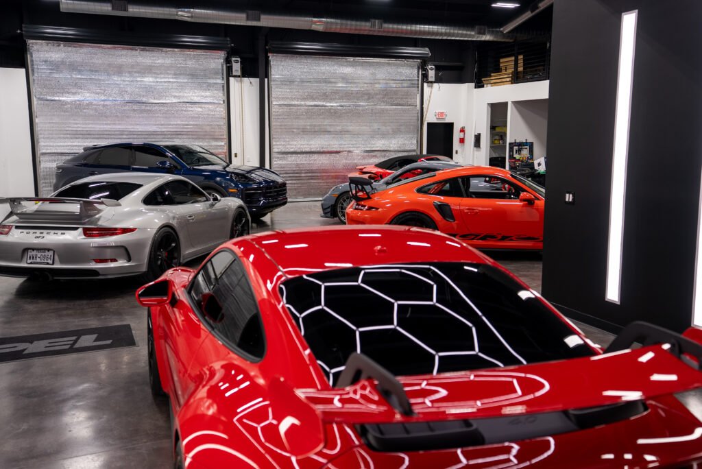 Bespoke Auto Pros Detailing Shop Interior — Vehicle in Service